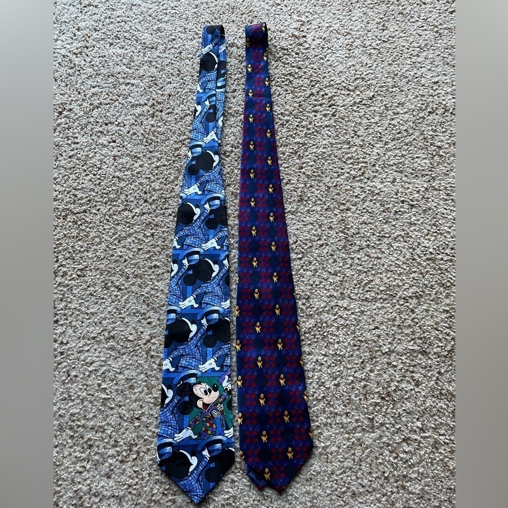 2 Disney neck ties